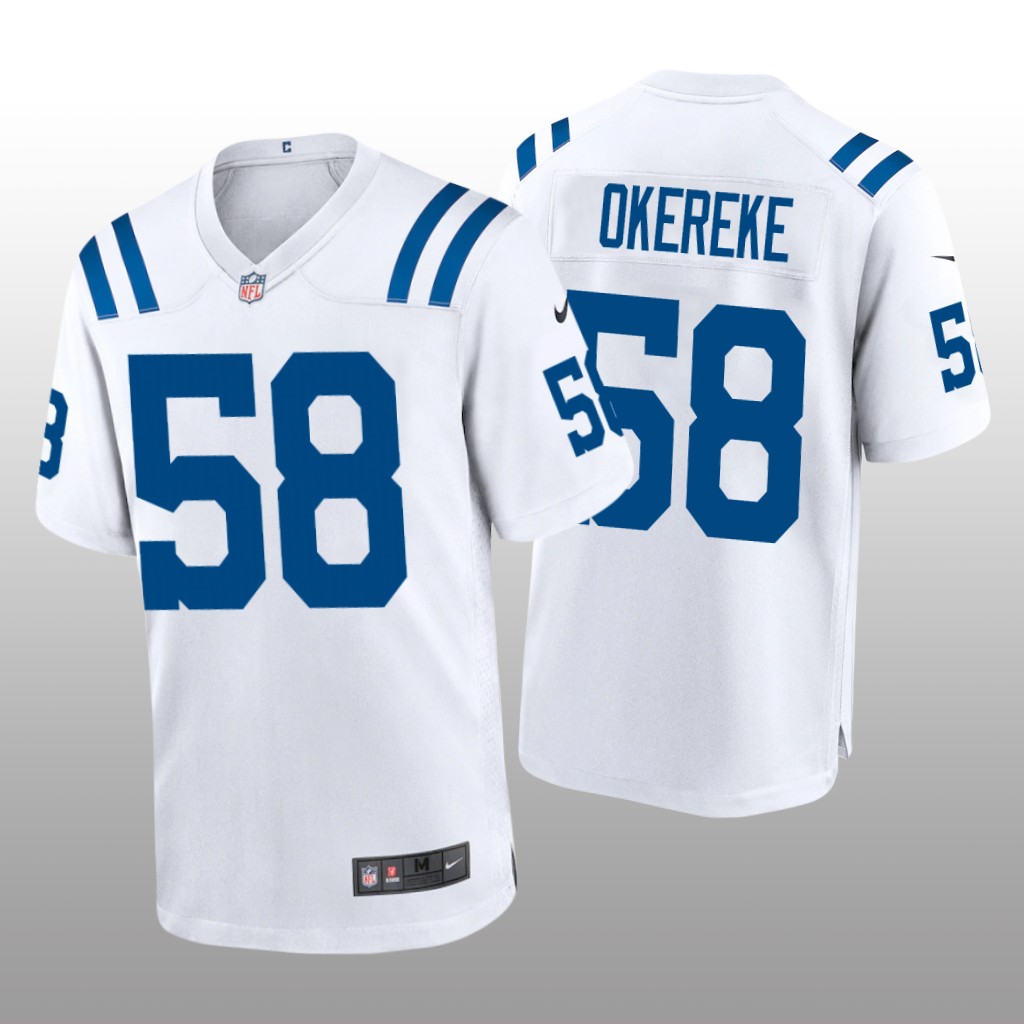 Indianapolis Colts Bobby Okereke White Jersey Game - Men's