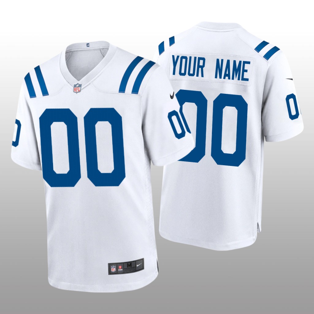Indianapolis Colts Custom White Jersey Game - Men's
