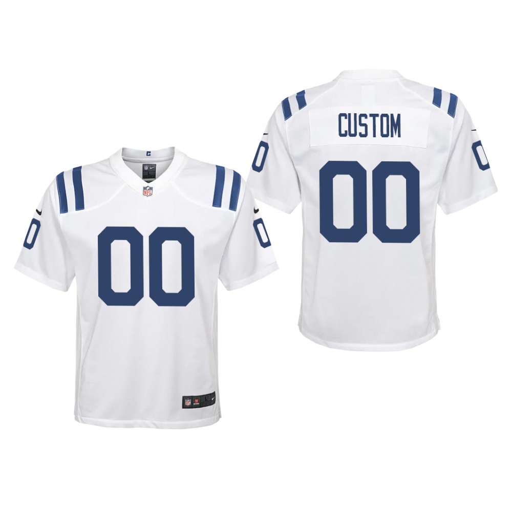 Indianapolis Colts Custom White Jersey Game - Youth