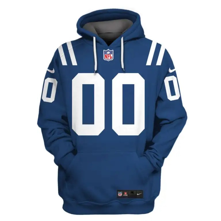 Indianapolis Colts Custom Your Name And Number 3D Hoodie