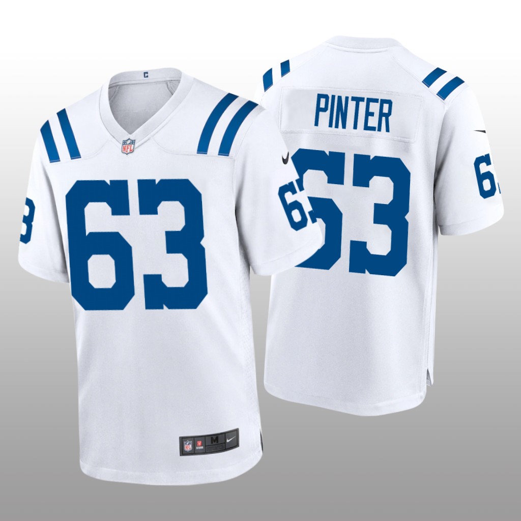 Indianapolis Colts Danny Pinter White Jersey Game - Men's
