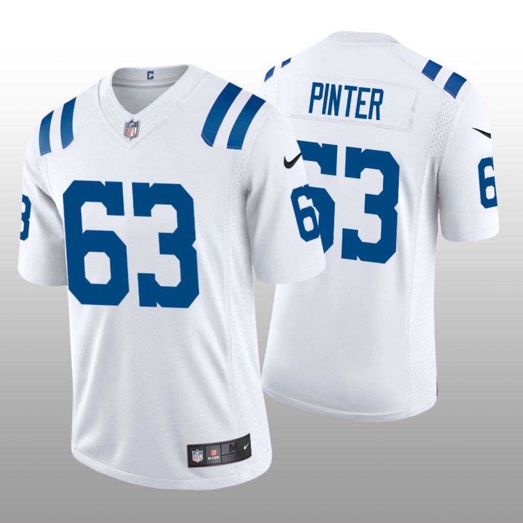 Indianapolis Colts Danny Pinter White Jersey Vapor Limited - Men's