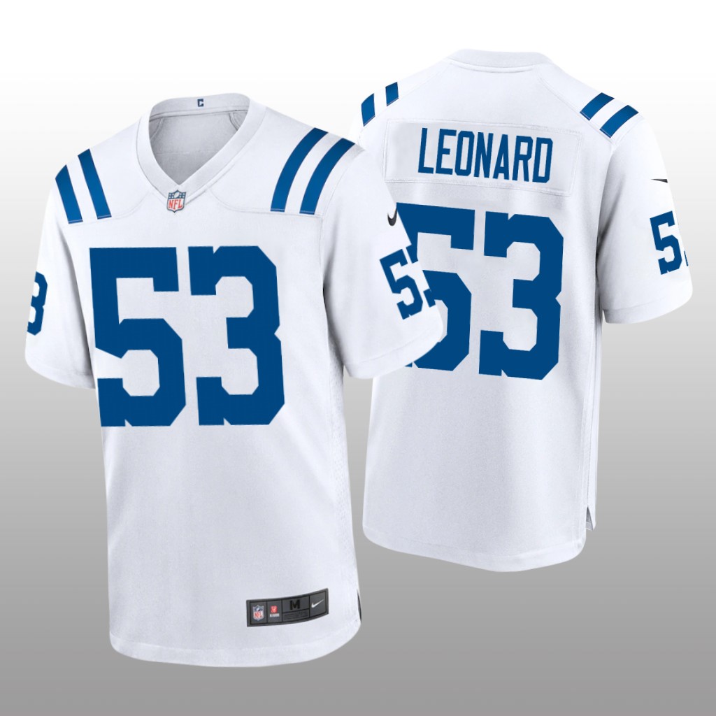 Indianapolis Colts Darius Leonard White Jersey Game - Men's