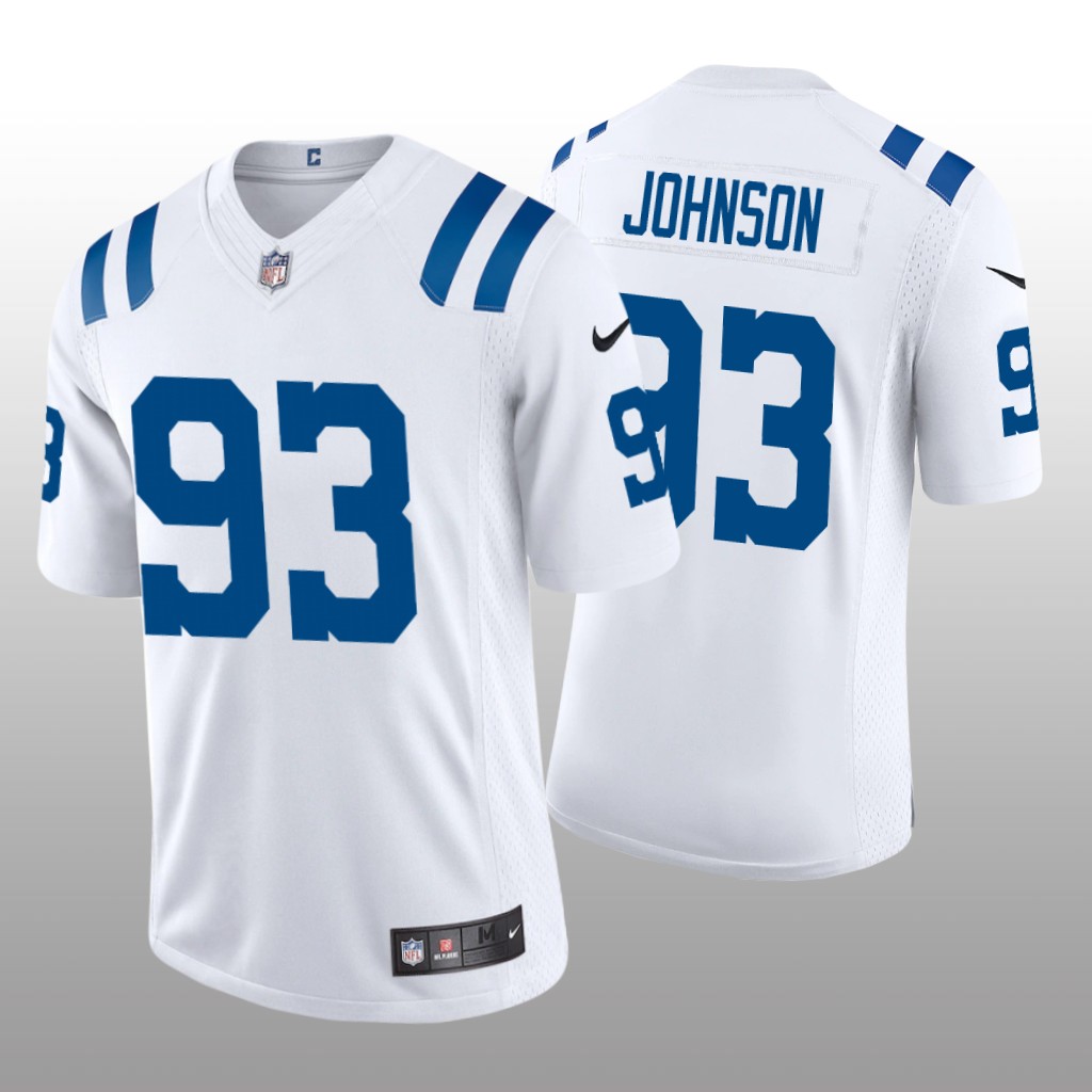 Indianapolis Colts Eric Johnson White Jersey Vapor Limited Men's