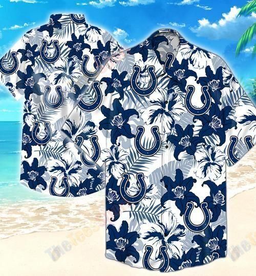 Indianapolis Colts Flower Hawaiian Shirt