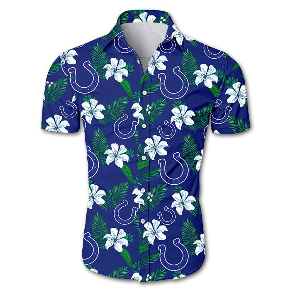 Indianapolis Colts Flower Summer Hawaiian Shirt