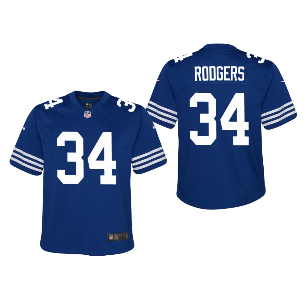 Indianapolis Colts Isaiah Rodgers Royal Jersey Alternate Game - Youth