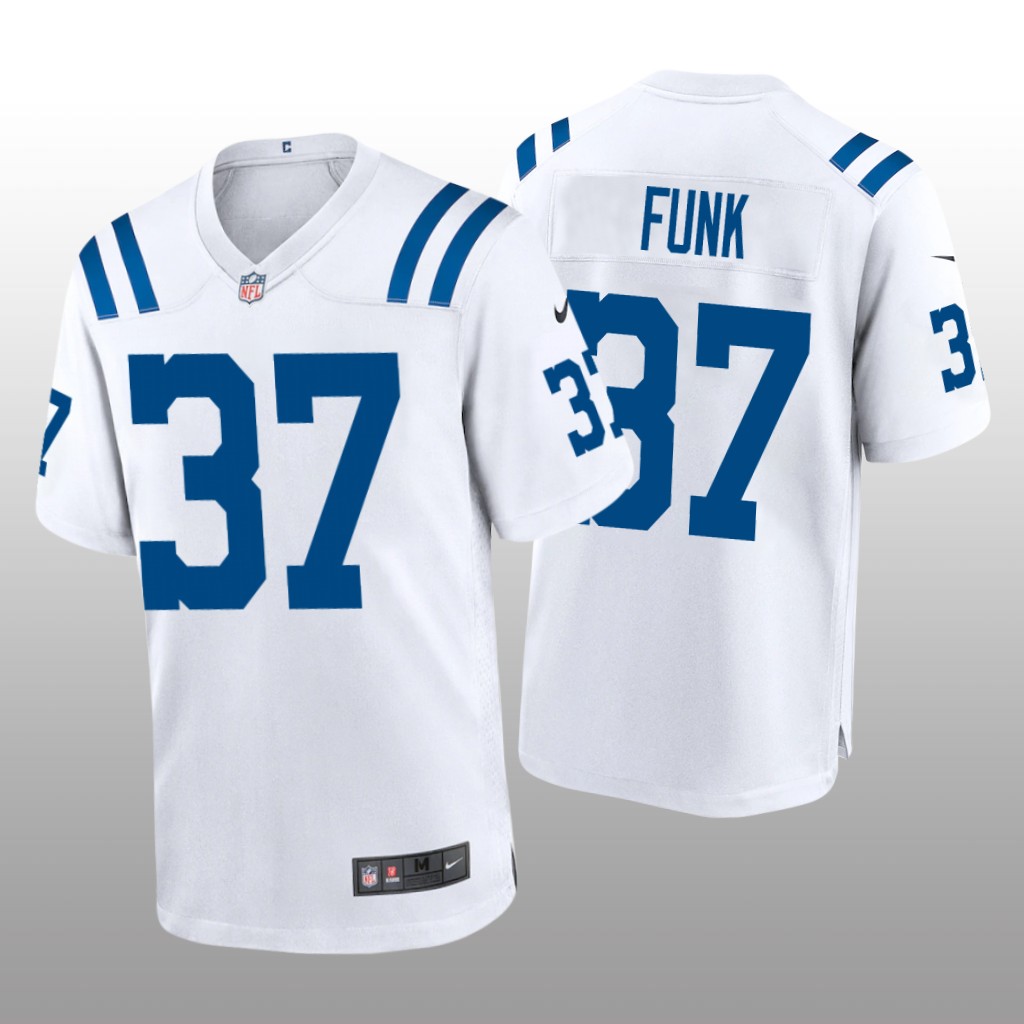 Indianapolis Colts Jake Funk White Jersey Game - Men's