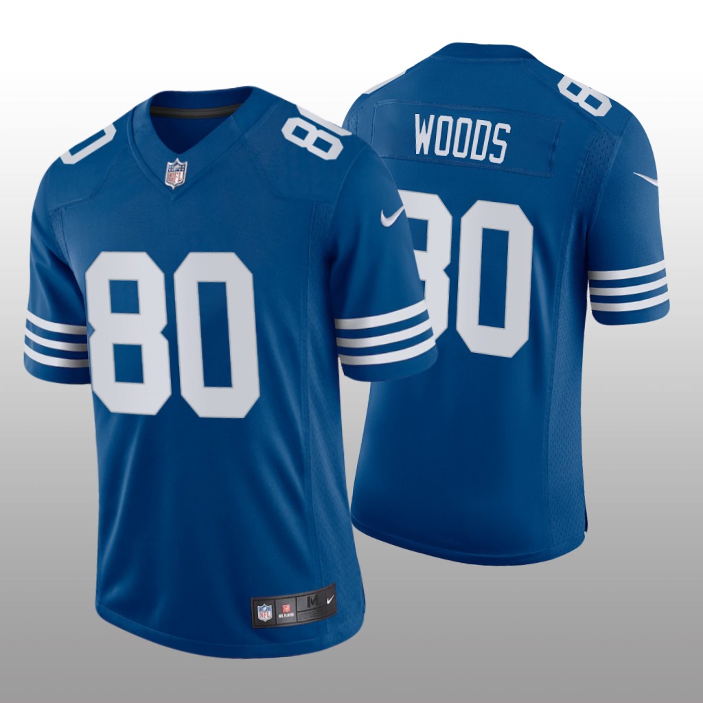 Indianapolis Colts Jelani Woods Royal Jersey Alternate Vapor Limited Vapor Limited – Men’s