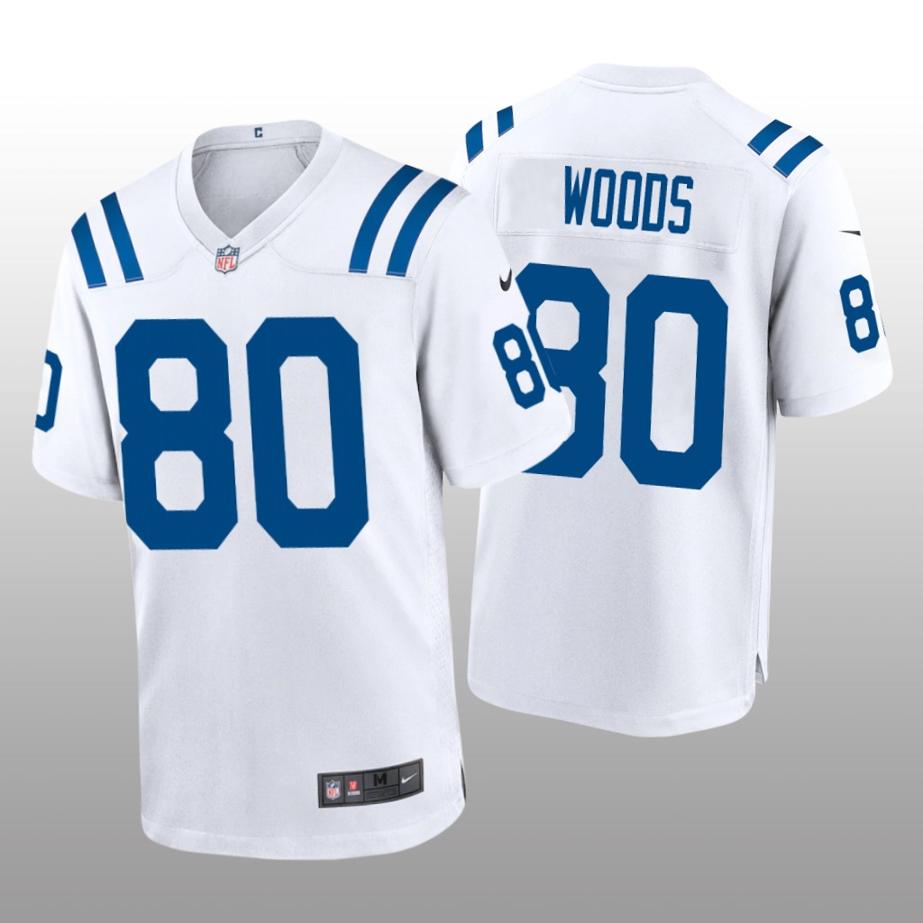 Indianapolis Colts Jelani Woods White Jersey Game - Men's