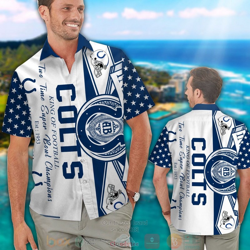 Indianapolis Colts King of Football Two times Super Bowl Champions Hawaiian Shirt