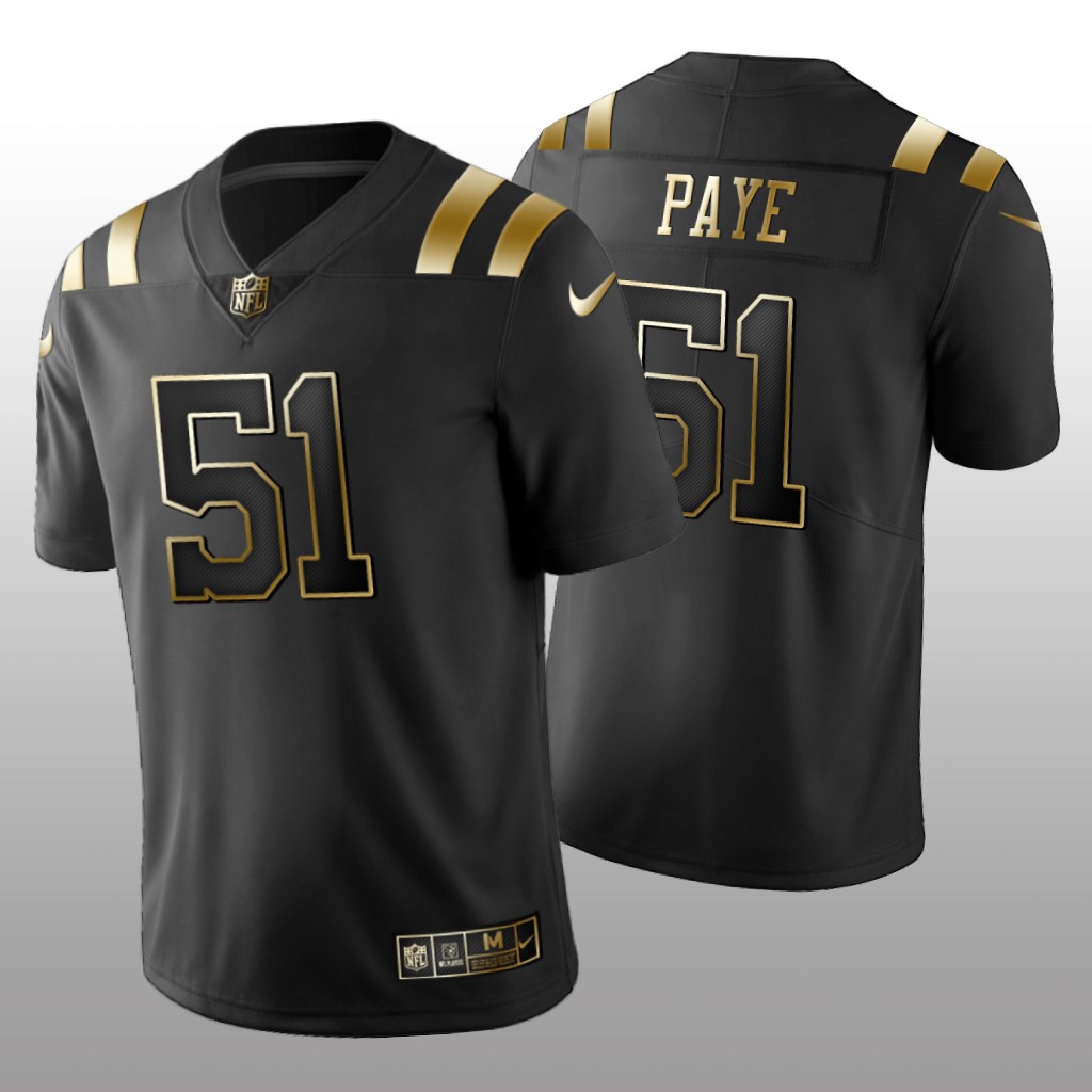 Indianapolis Colts Kwity Paye Black Jersey Golden Edition Men's