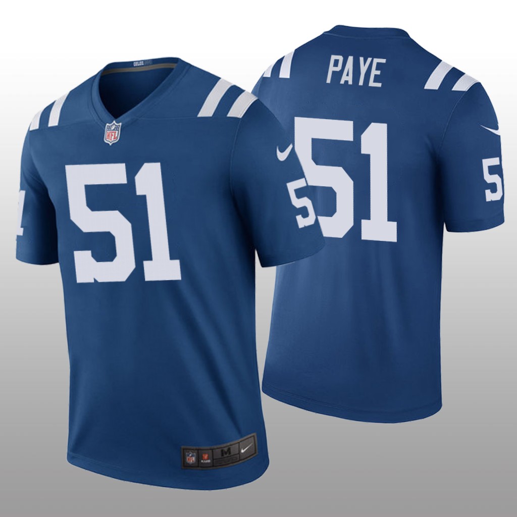 Indianapolis Colts Kwity Paye Royal Jersey Color Rush Legend - Men's