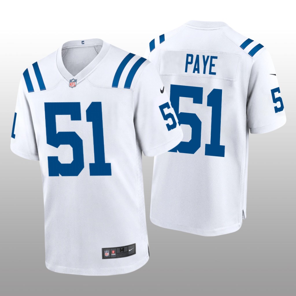 Indianapolis Colts Kwity Paye White Jersey Game - Men's