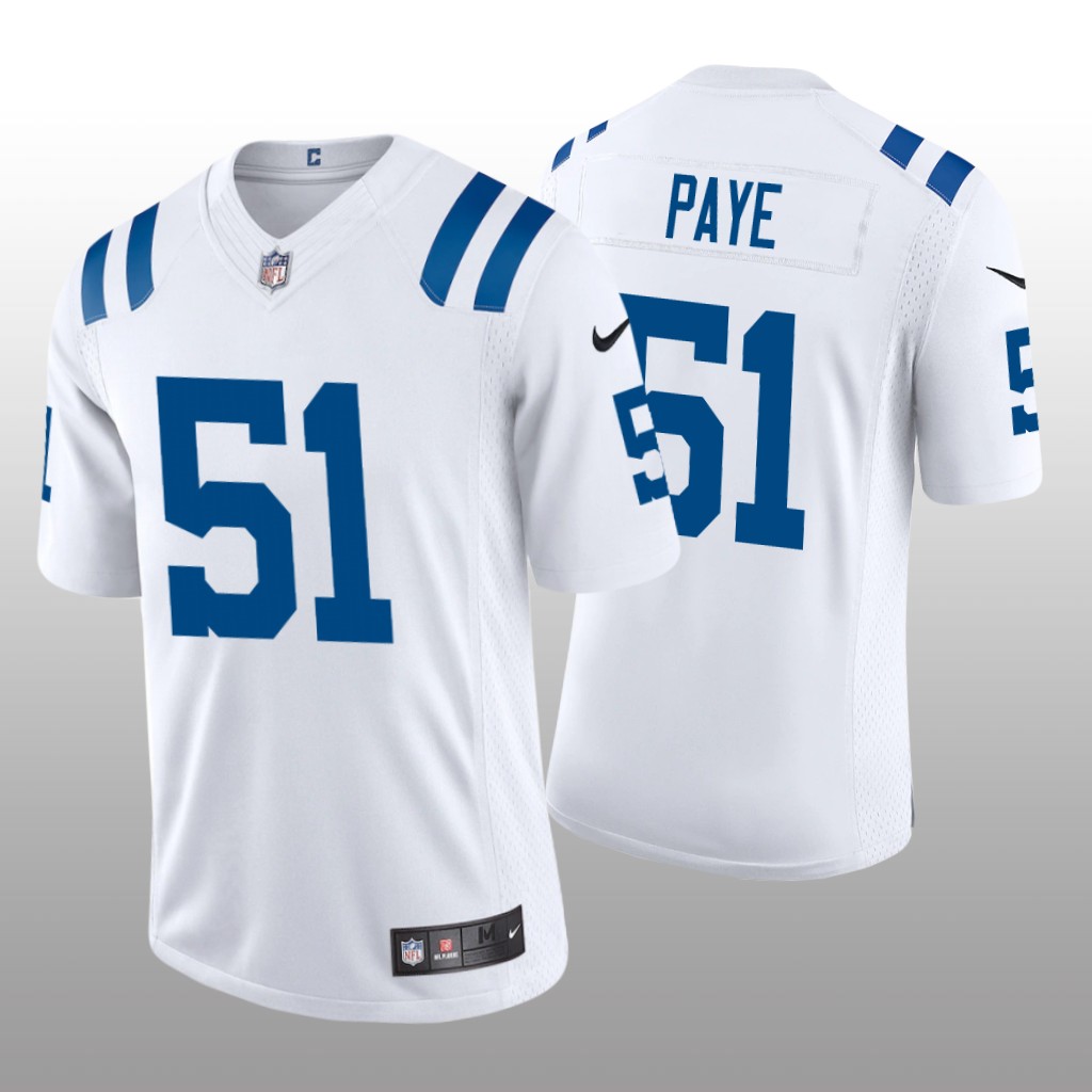Indianapolis Colts Kwity Paye White Jersey Vapor Limited - Men's