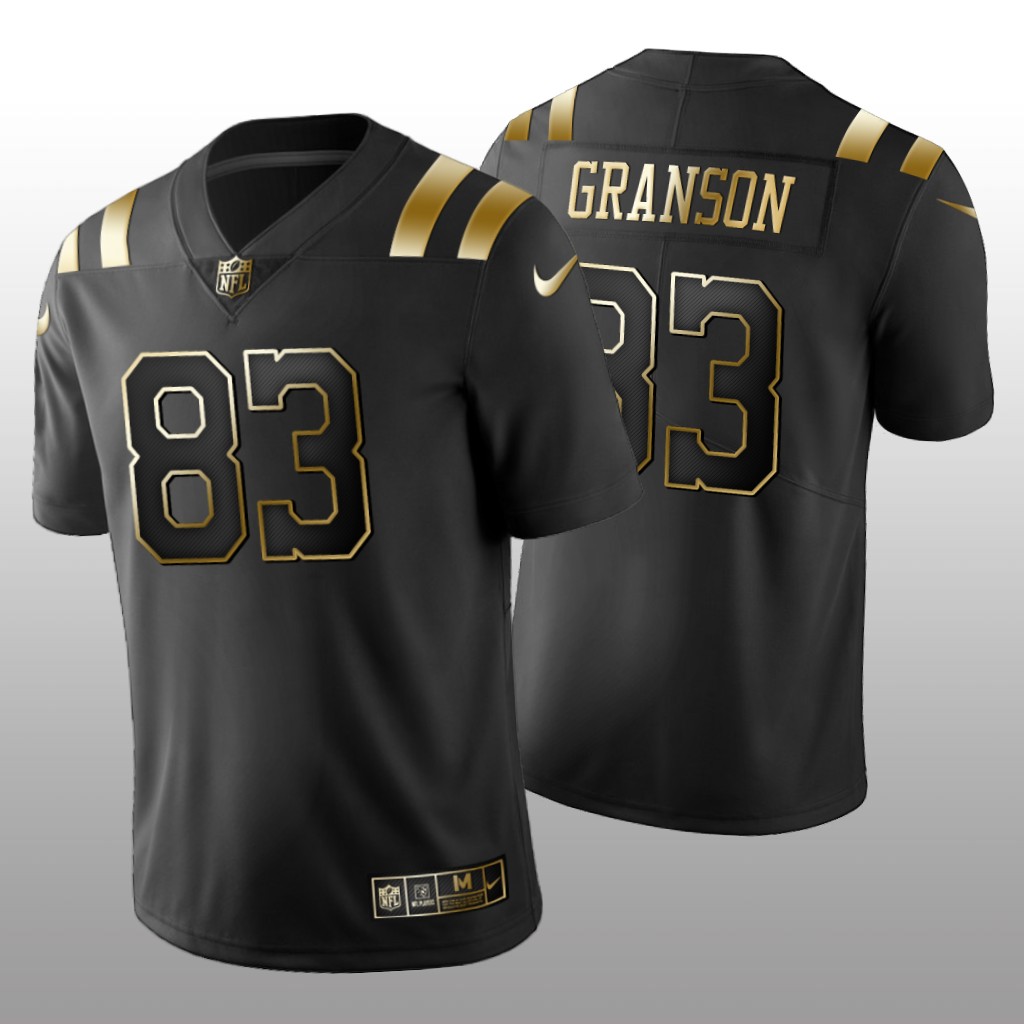 Indianapolis Colts Kylen Granson Black Jersey Golden Edition Men's