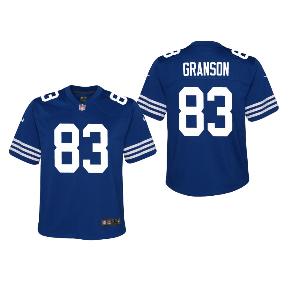 Indianapolis Colts Kylen Granson Royal Jersey Alternate Game - Youth