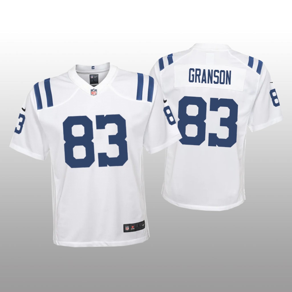 Indianapolis Colts Kylen Granson White Jersey Game - Youth