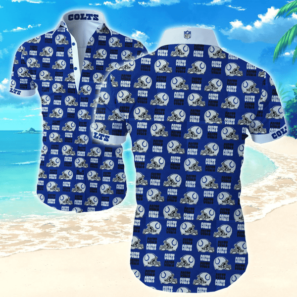 Indianapolis Colts Logo Pattern Hawaiian Shirt