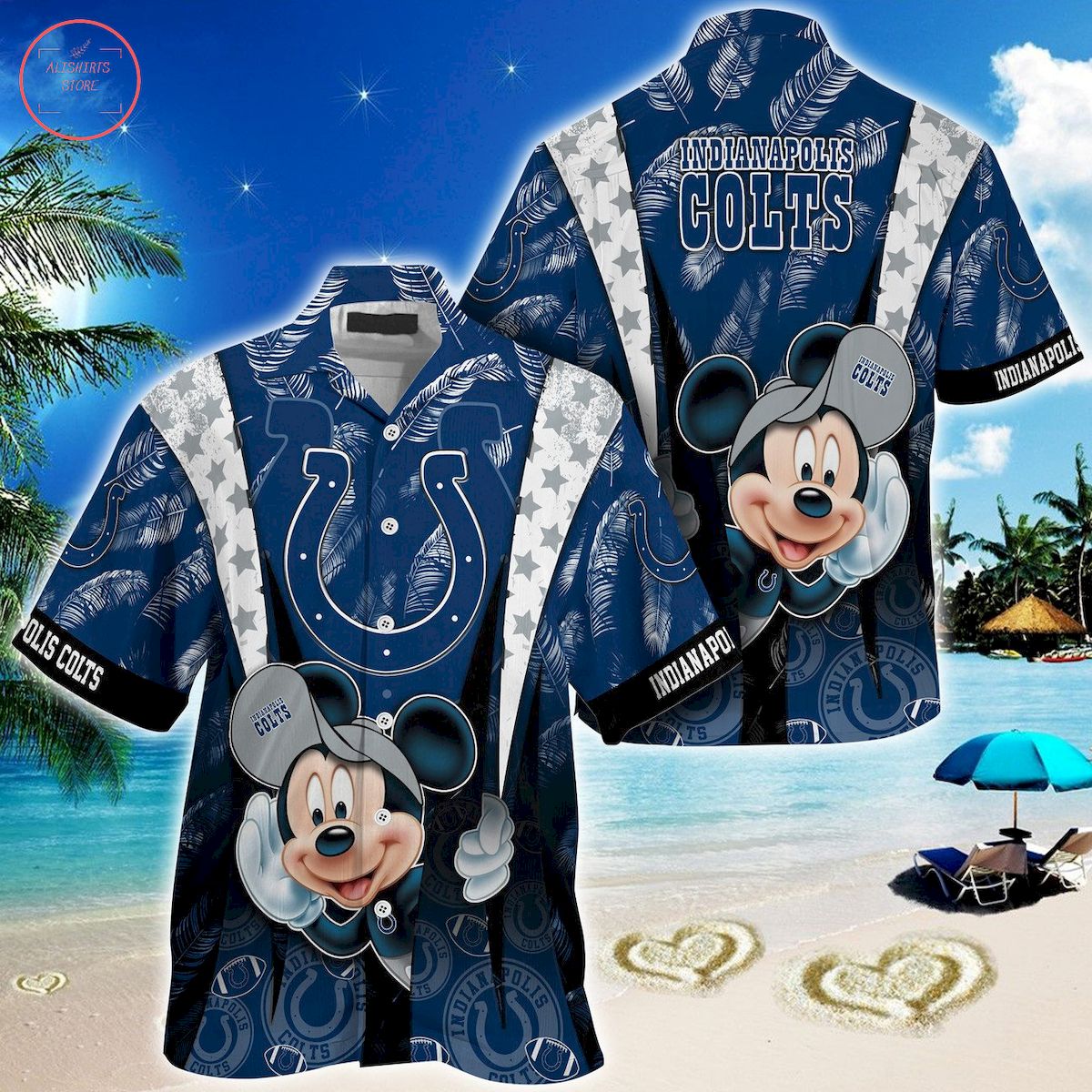 Indianapolis Colts Mickey Mouse Ball Hawaiian Shirt