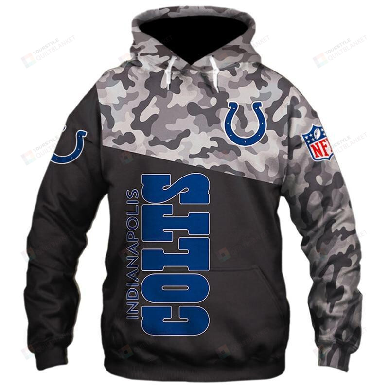 Indianapolis Colts Military 3D All Over Print Hoodie Hoodie