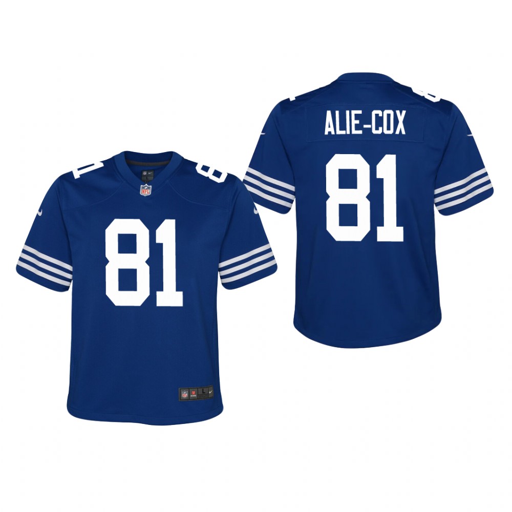 Indianapolis Colts Mo Alie-Cox Royal Jersey Alternate Game - Youth