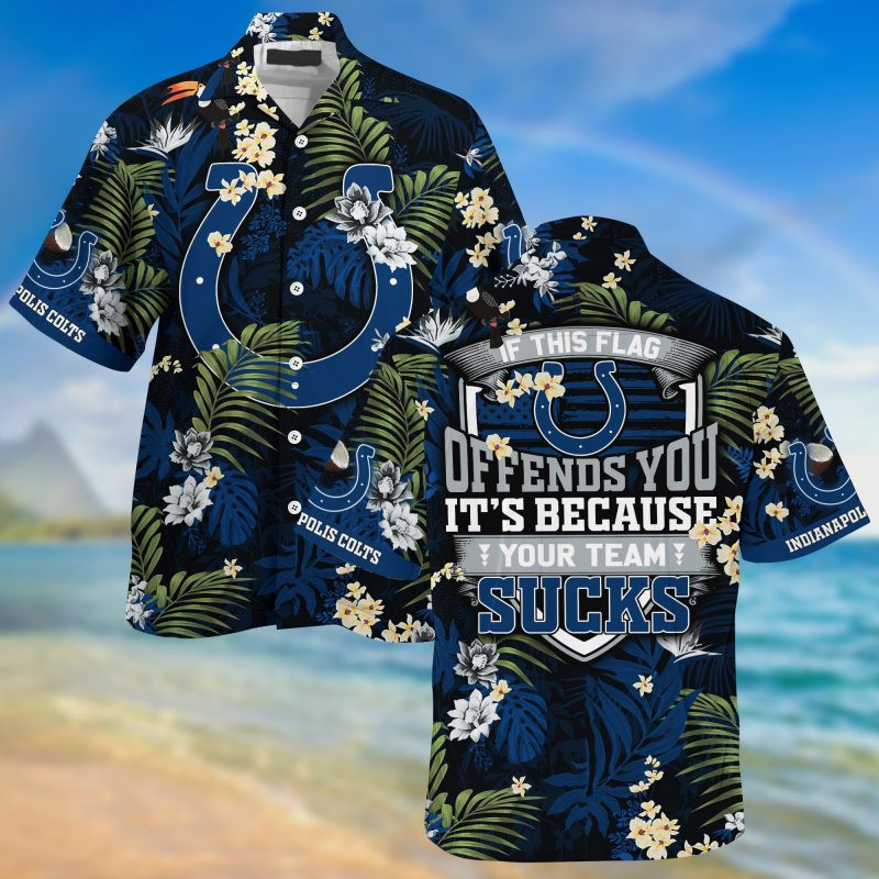 Indianapolis Colts NFL Summer – Hawaii Shirt For This Season – Gift For Sport Lovers With Tropical Patterns