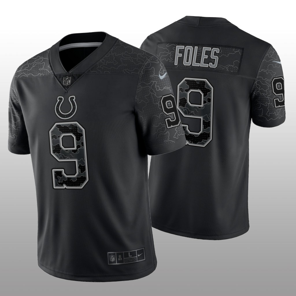 Indianapolis Colts Nick Foles Black Jersey Reflective Limited - Men's