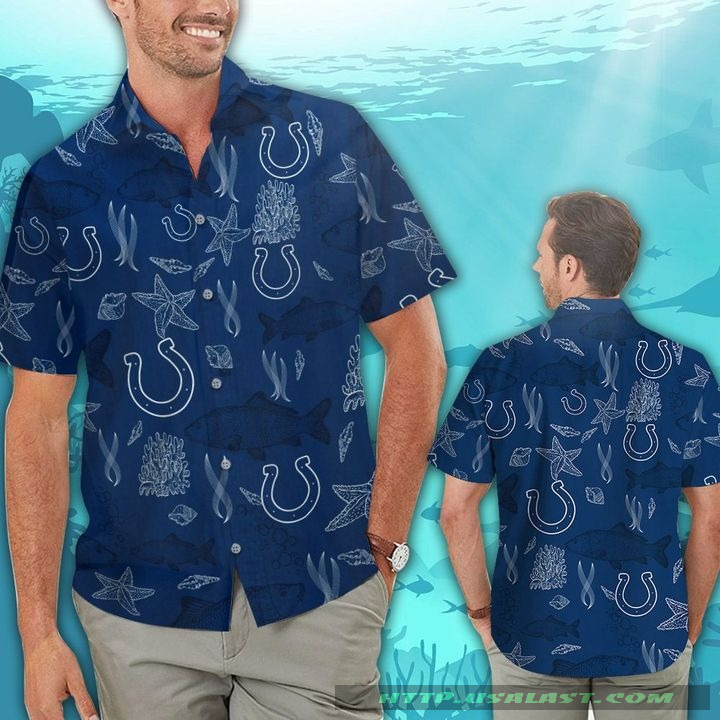 Indianapolis Colts Ocean Fishes Hawaiian Shirt