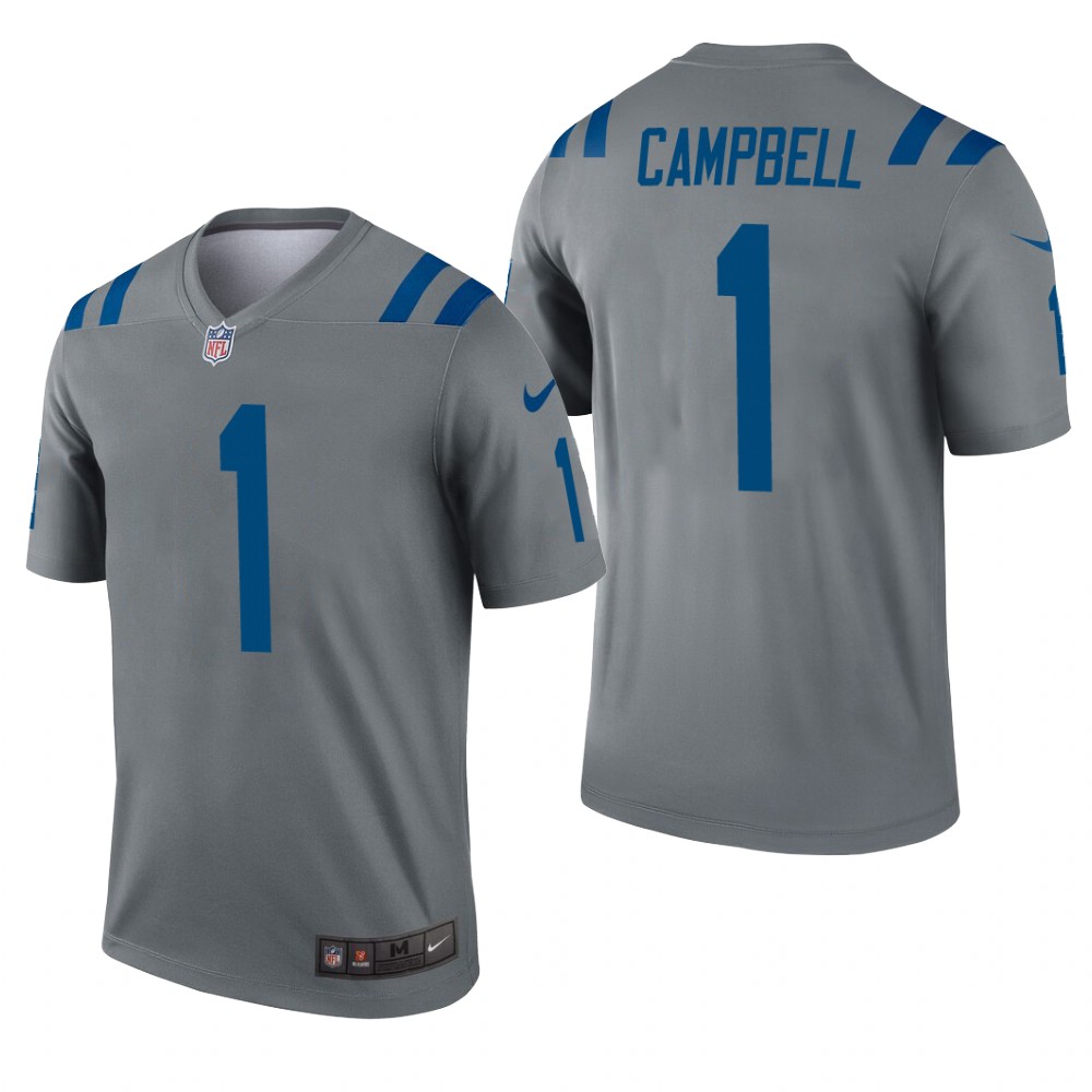 Indianapolis Colts Parris Campbell Gray Jersey Inverted Legend - Men's