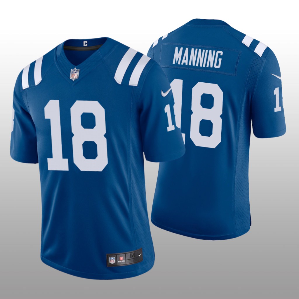 Indianapolis Colts Peyton Manning Royal Jersey 2020 Vapor Limited - Men's