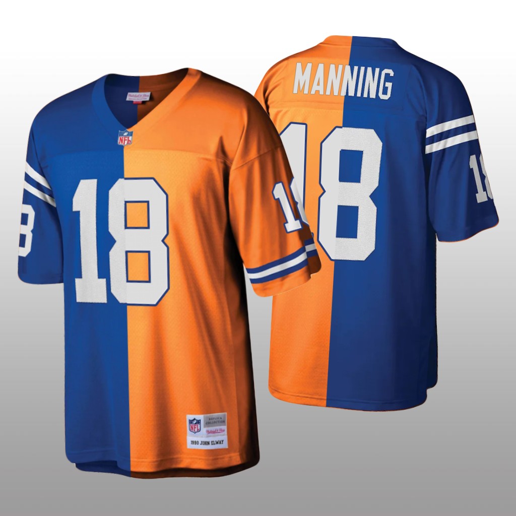 Indianapolis Colts Peyton Manning Royal Orange Legacy Split - Men's