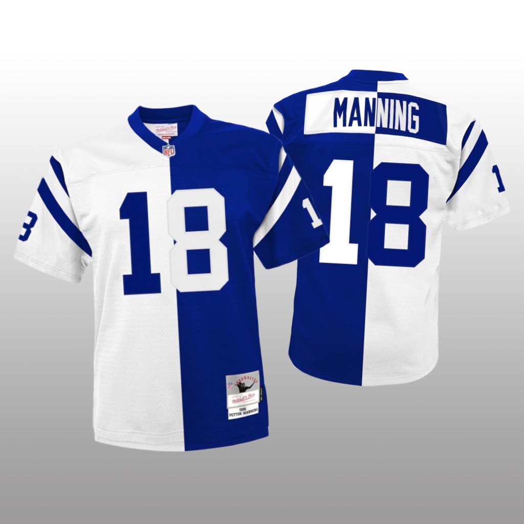 Indianapolis Colts Peyton Manning Royal White 1998 Split Legacy - Men's