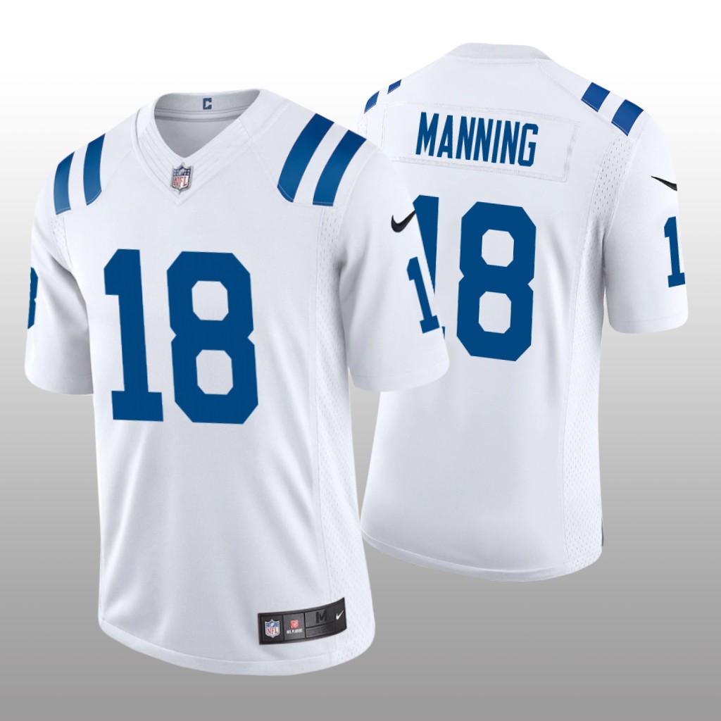 Indianapolis Colts Peyton Manning White Jersey 2020 Vapor Limited - Men's