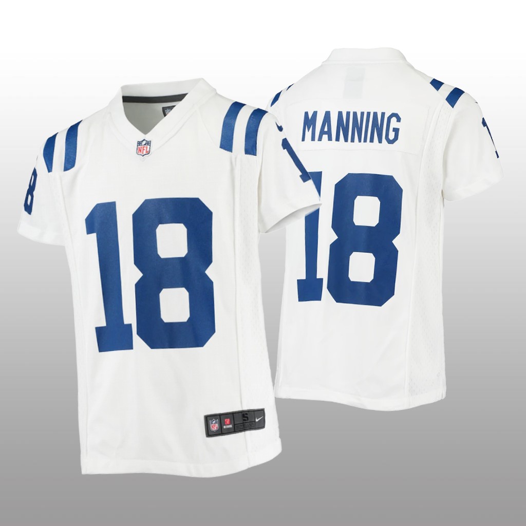 Indianapolis Colts Peyton Manning White Jersey Game - Youth