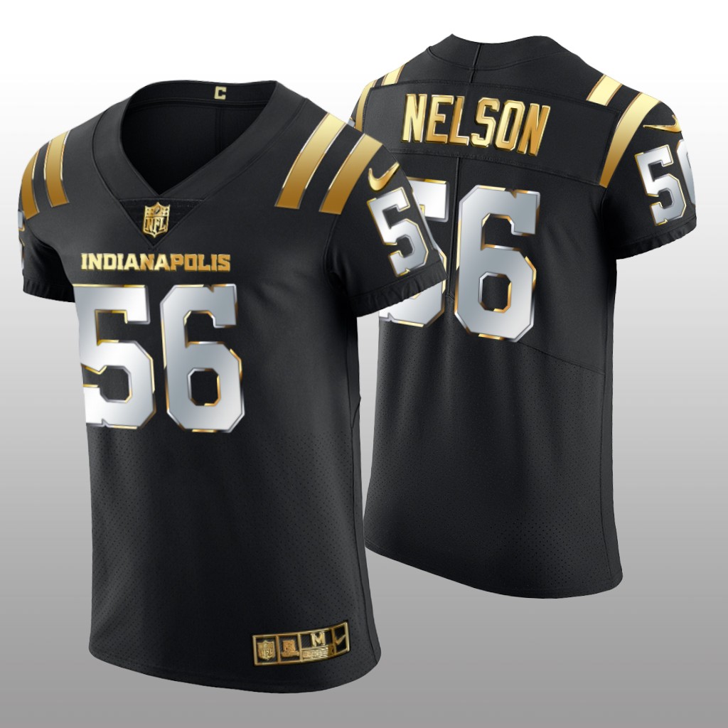 Indianapolis Colts Quenton Nelson Black Elite Jersey Golden Edition Men's