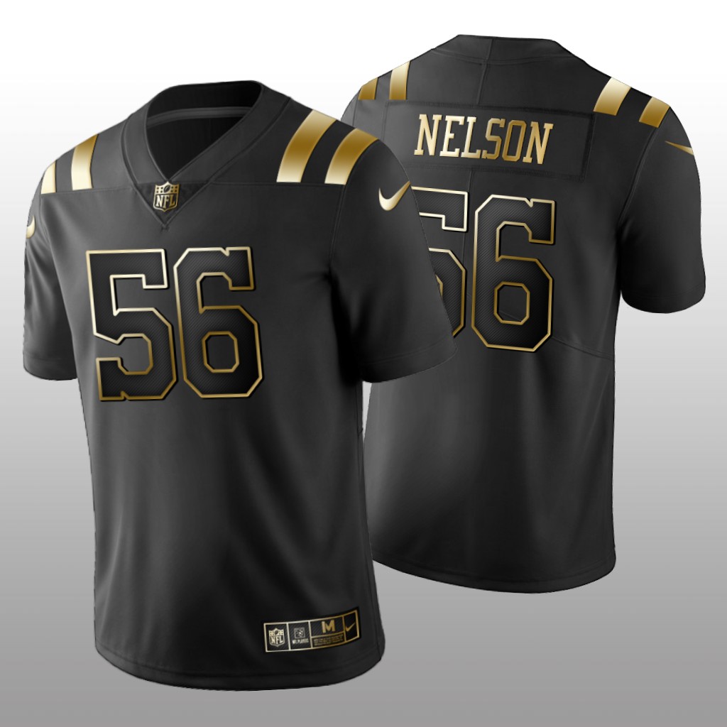 Indianapolis Colts Quenton Nelson Black Jersey Golden Limited Men's