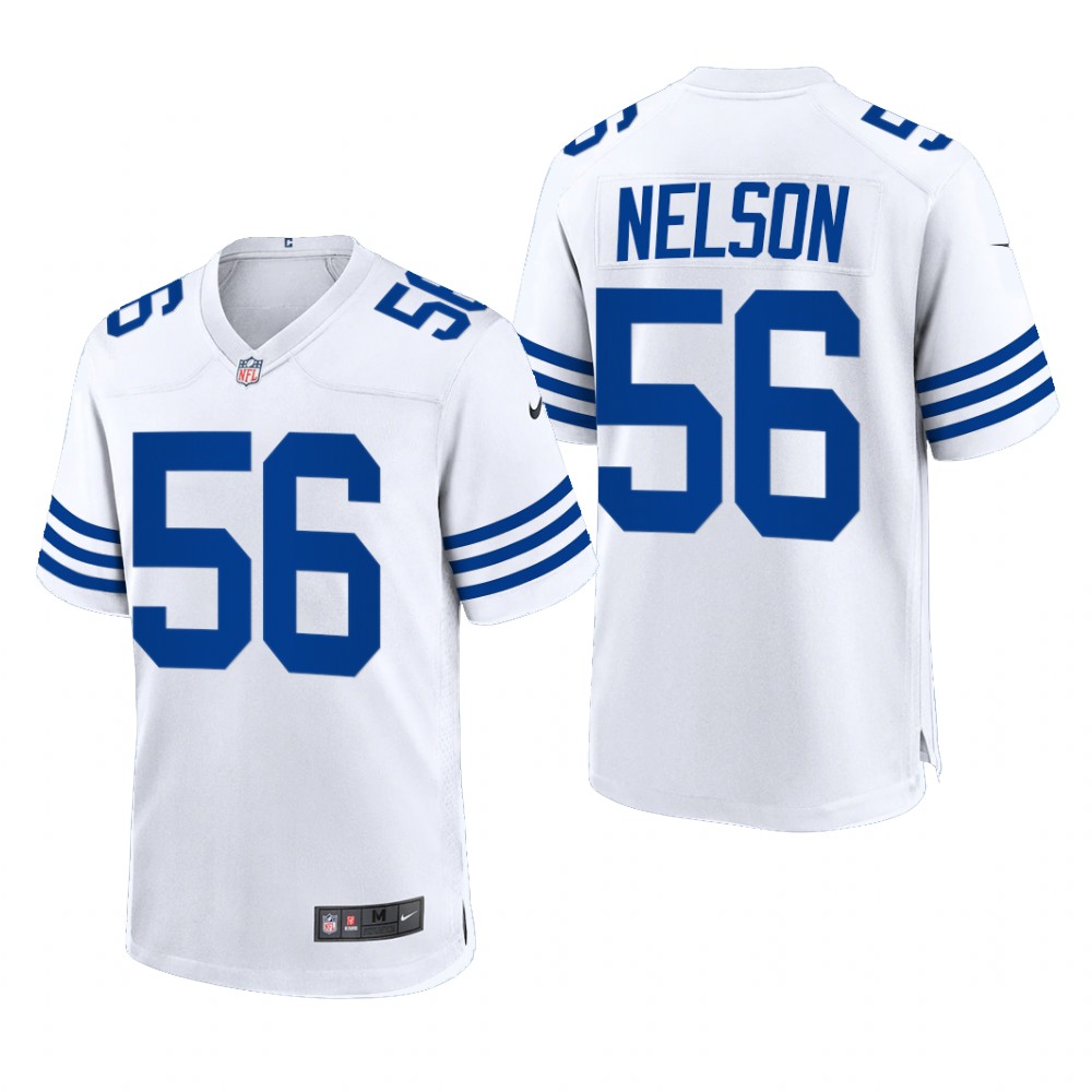 Indianapolis Colts Quenton Nelson White Game 2021 Throwback - Men's