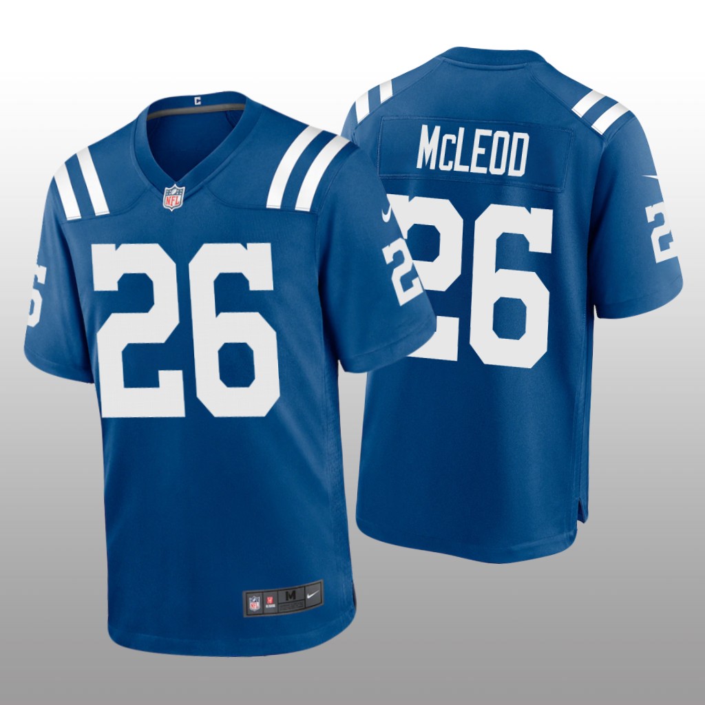 Indianapolis Colts Rodney McLeod Royal Jersey Game - Men's