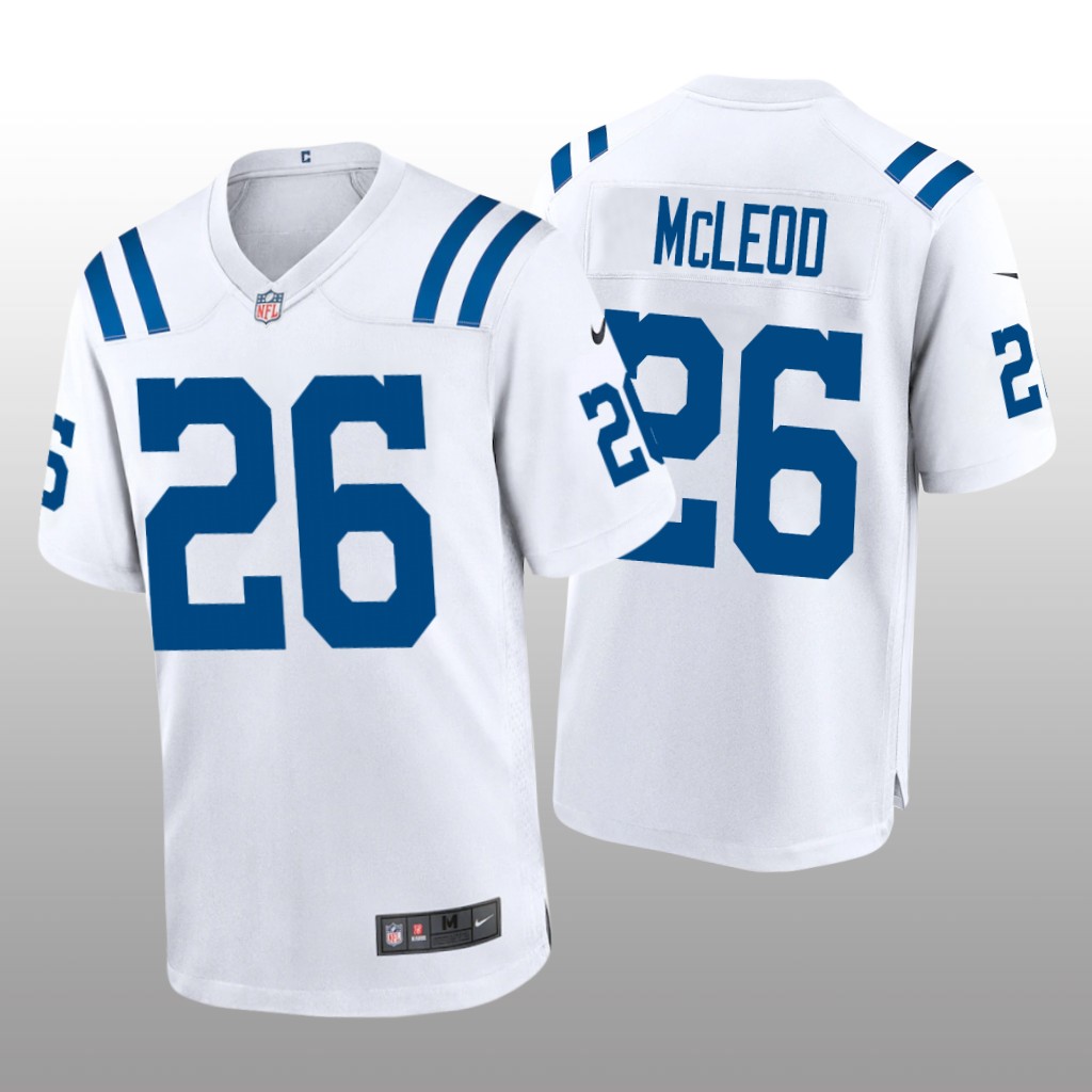 Indianapolis Colts Rodney McLeod White Jersey Game - Men's