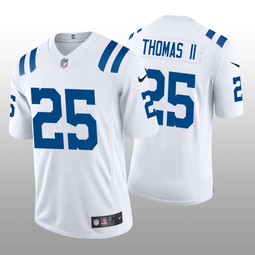 Indianapolis Colts Rodney Thomas II White Jersey Vapor Limited Men's