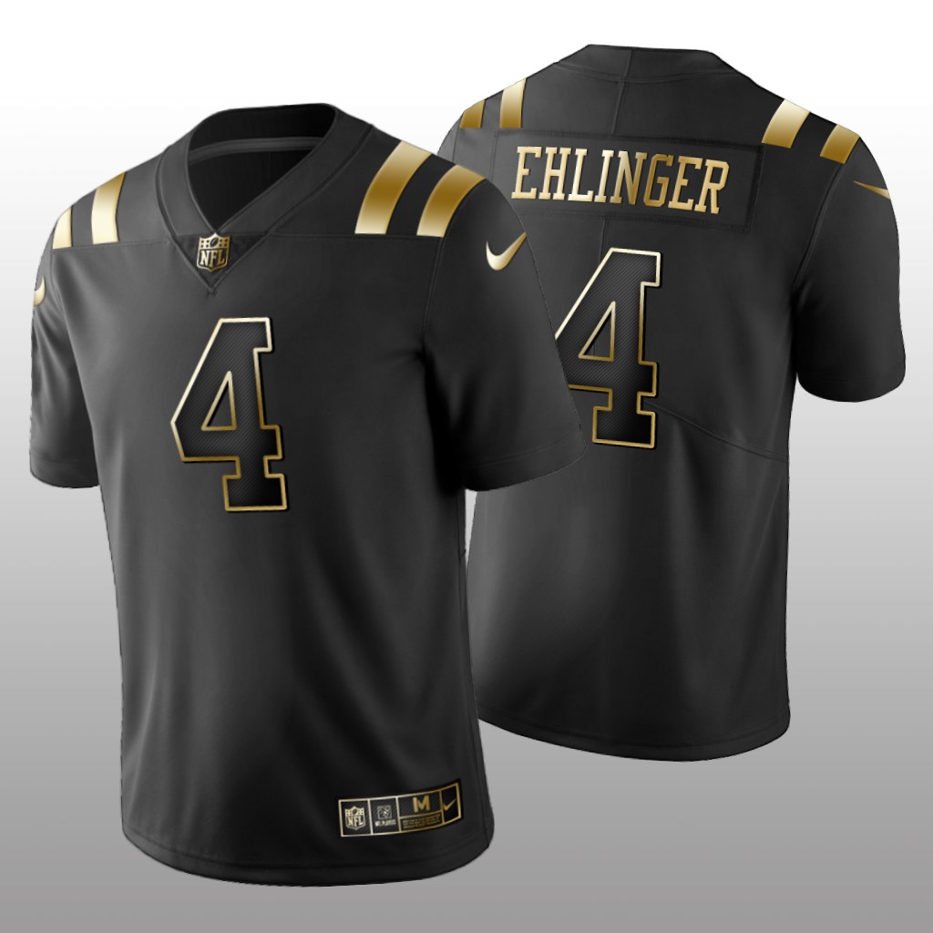 Indianapolis Colts Sam Ehlinger Black Jersey Golden Edition Men's