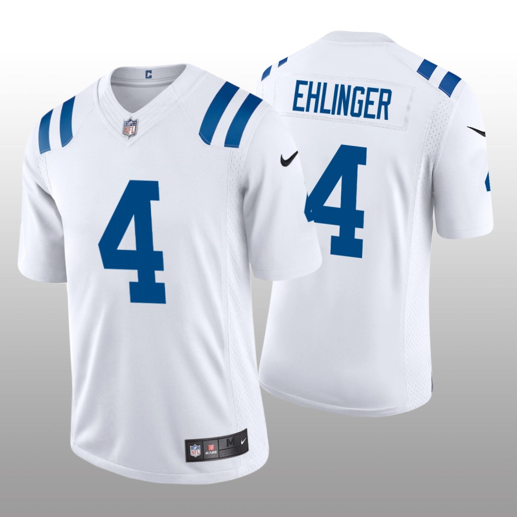 Indianapolis Colts Sam Ehlinger White Jersey Vapor Limited - Men's
