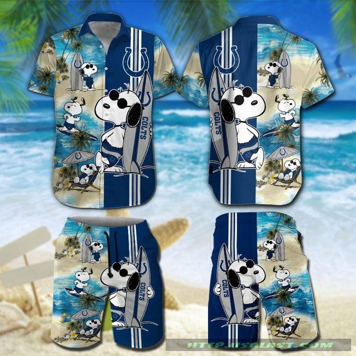 Indianapolis Colts Snoopy Surfing Hawaiian Shirt