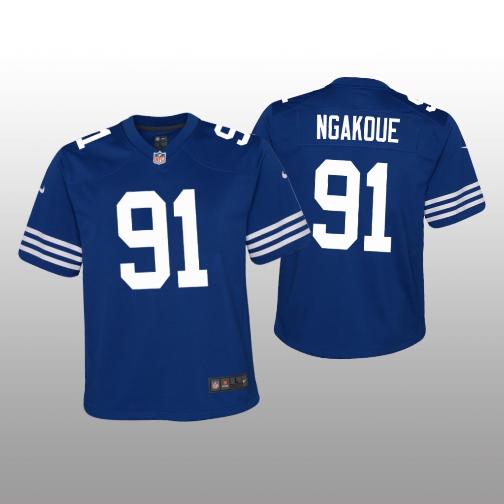 Indianapolis Colts Yannick Ngakoue Royal Jersey Alternate Game - Youth