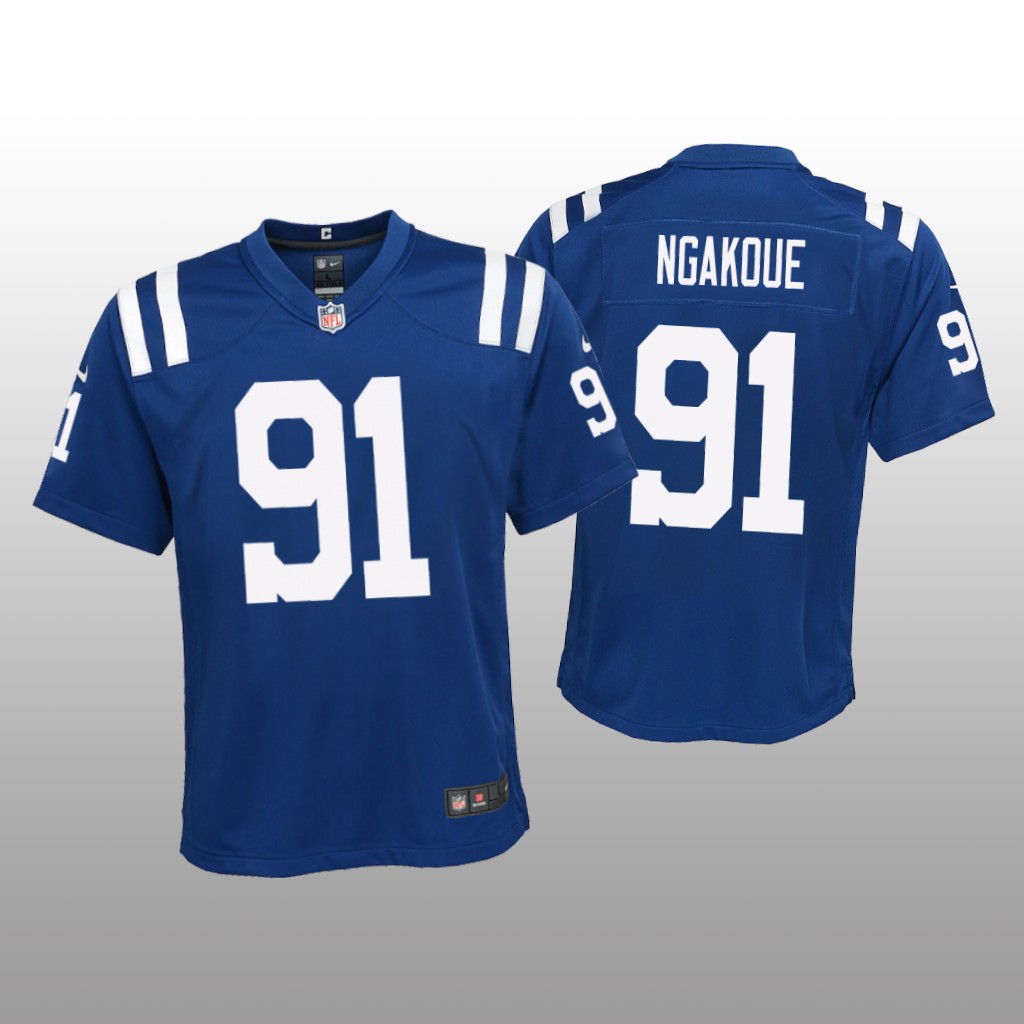Indianapolis Colts Yannick Ngakoue Royal Jersey Game - Youth