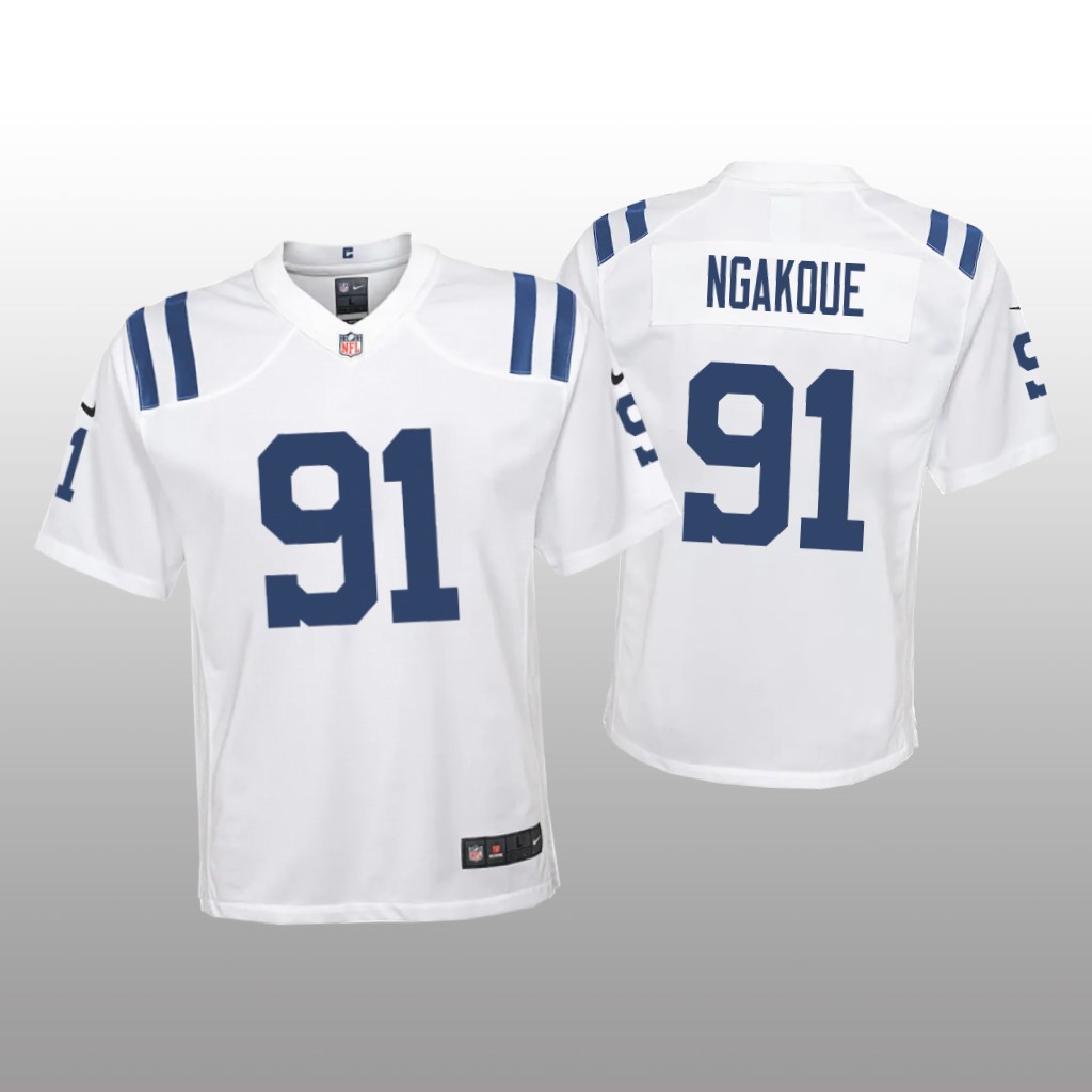 Indianapolis Colts Yannick Ngakoue White Jersey Game - Youth