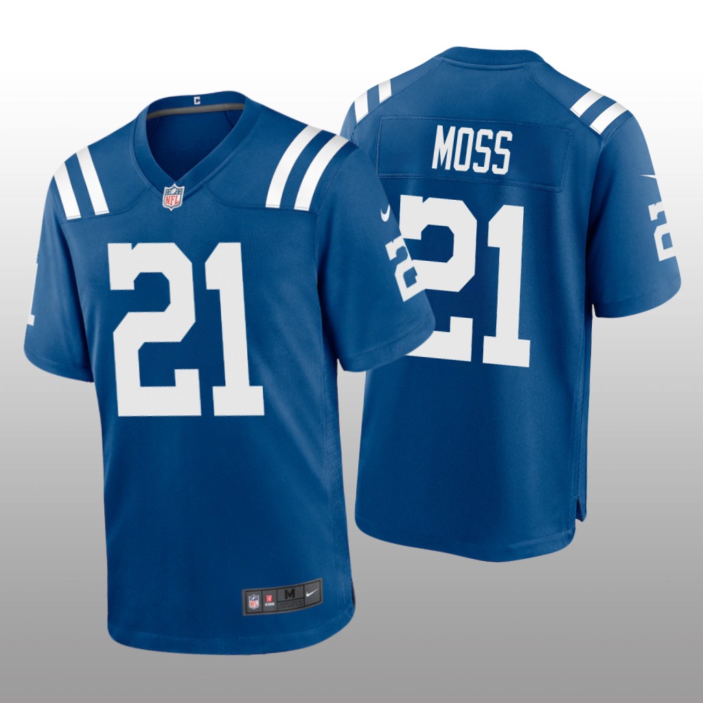 Indianapolis Colts Zack Moss Royal Jersey Game - Men's