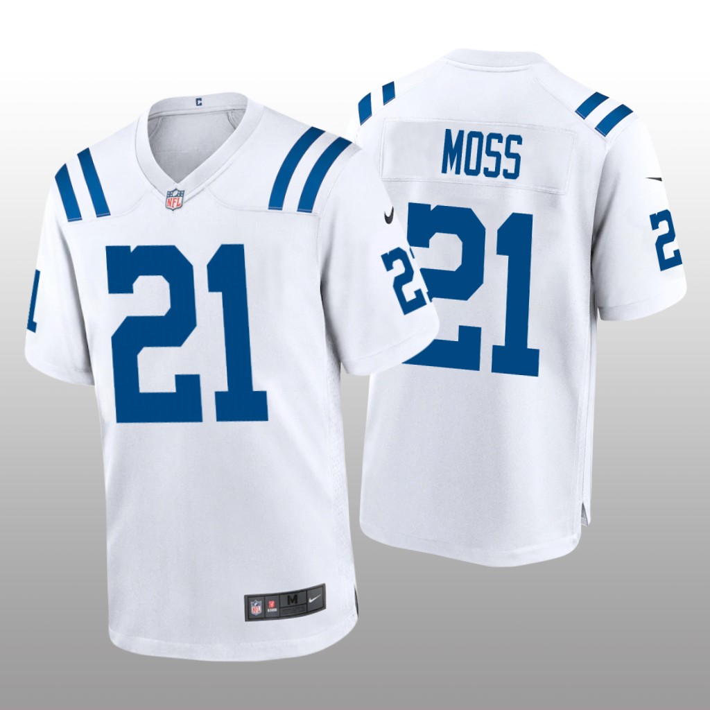 Indianapolis Colts Zack Moss White Jersey Game - Men's