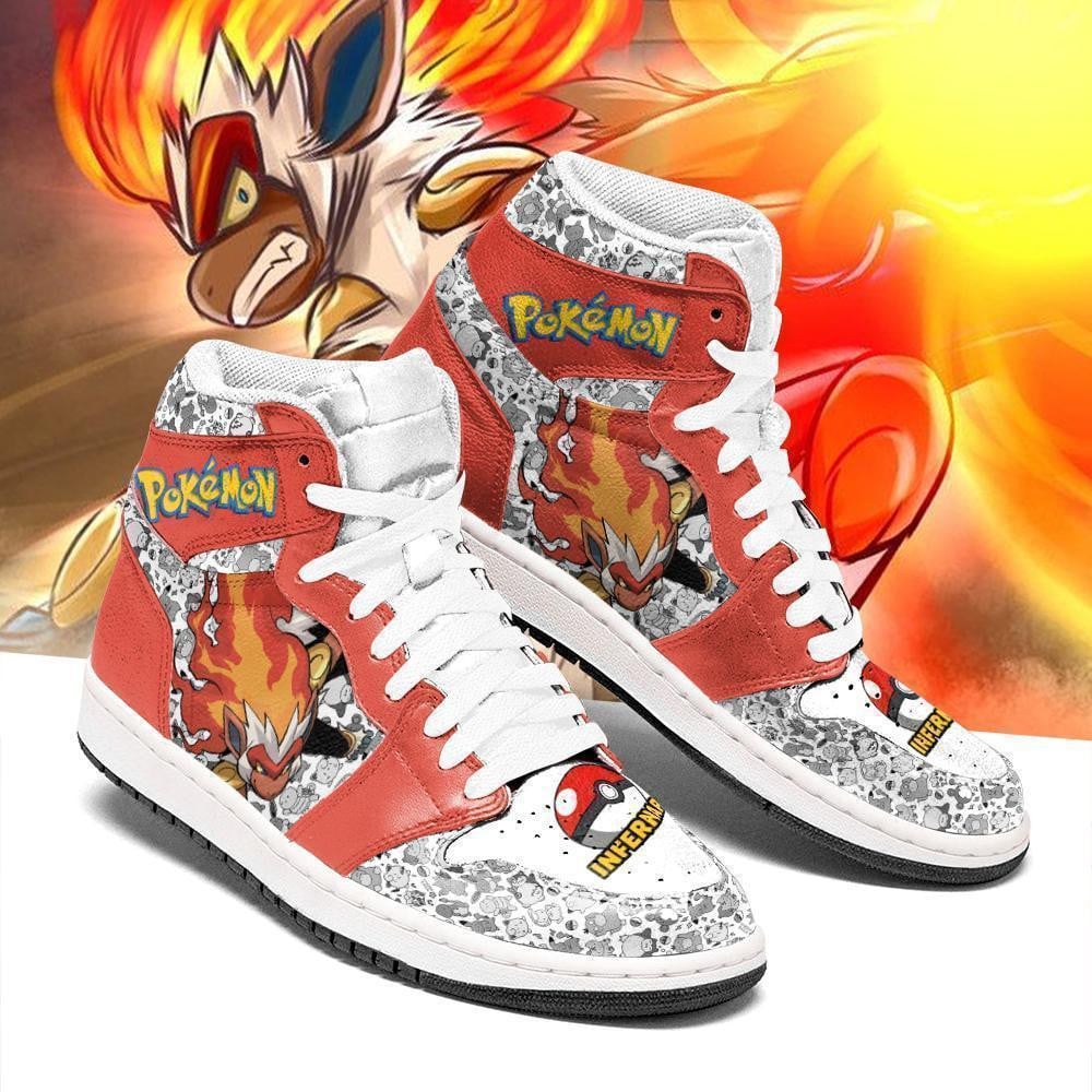 Infernape JD1s Sneakers Anime Pokemon Shoes, Air Jordan Hightop